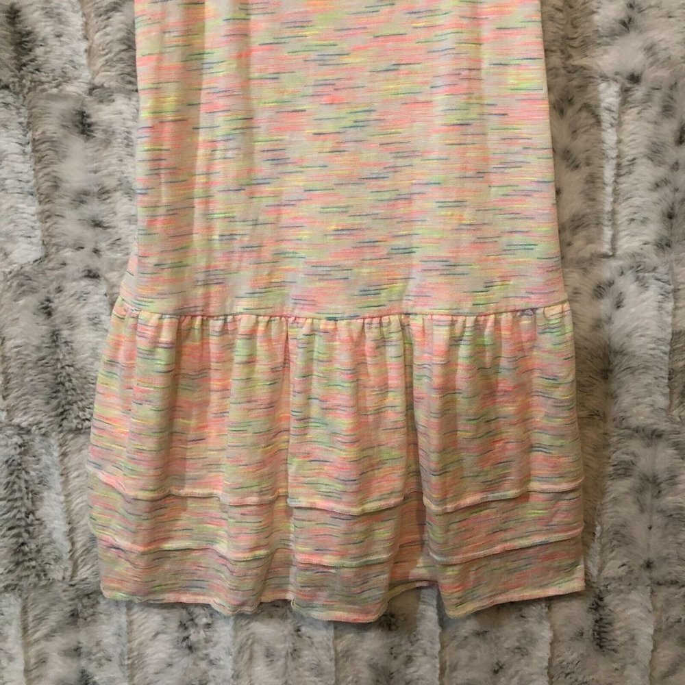 Victoria’s Secret Neon Rainbow Racerback Tank Dress Ruffles Coverup Women XS - Picture 4 of 9